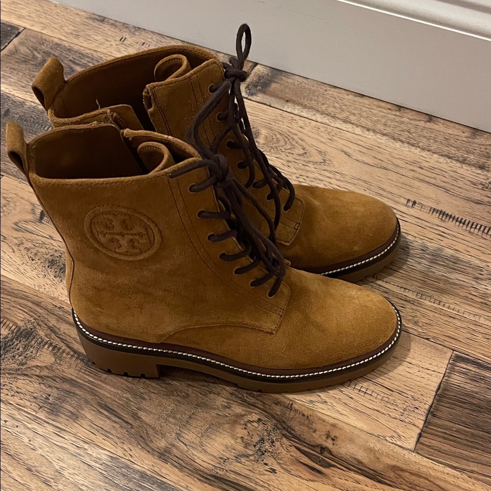 Tory Burch Tan Suede Ankle Boots